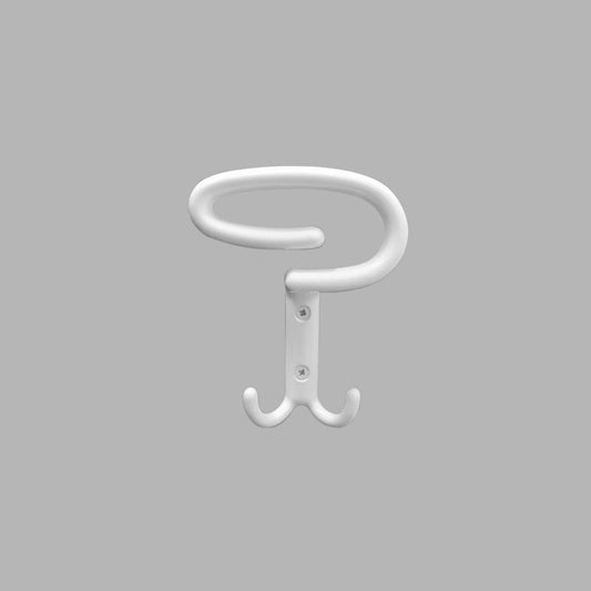 COAT HOOK ZAMAK WHITE, L9.6XH13.4 CM