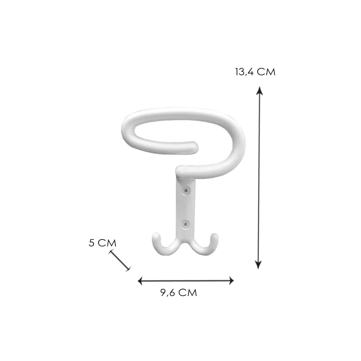 Bricocenter COAT HOOK ZAMAK WHITE, L9.6XH13.4 CM