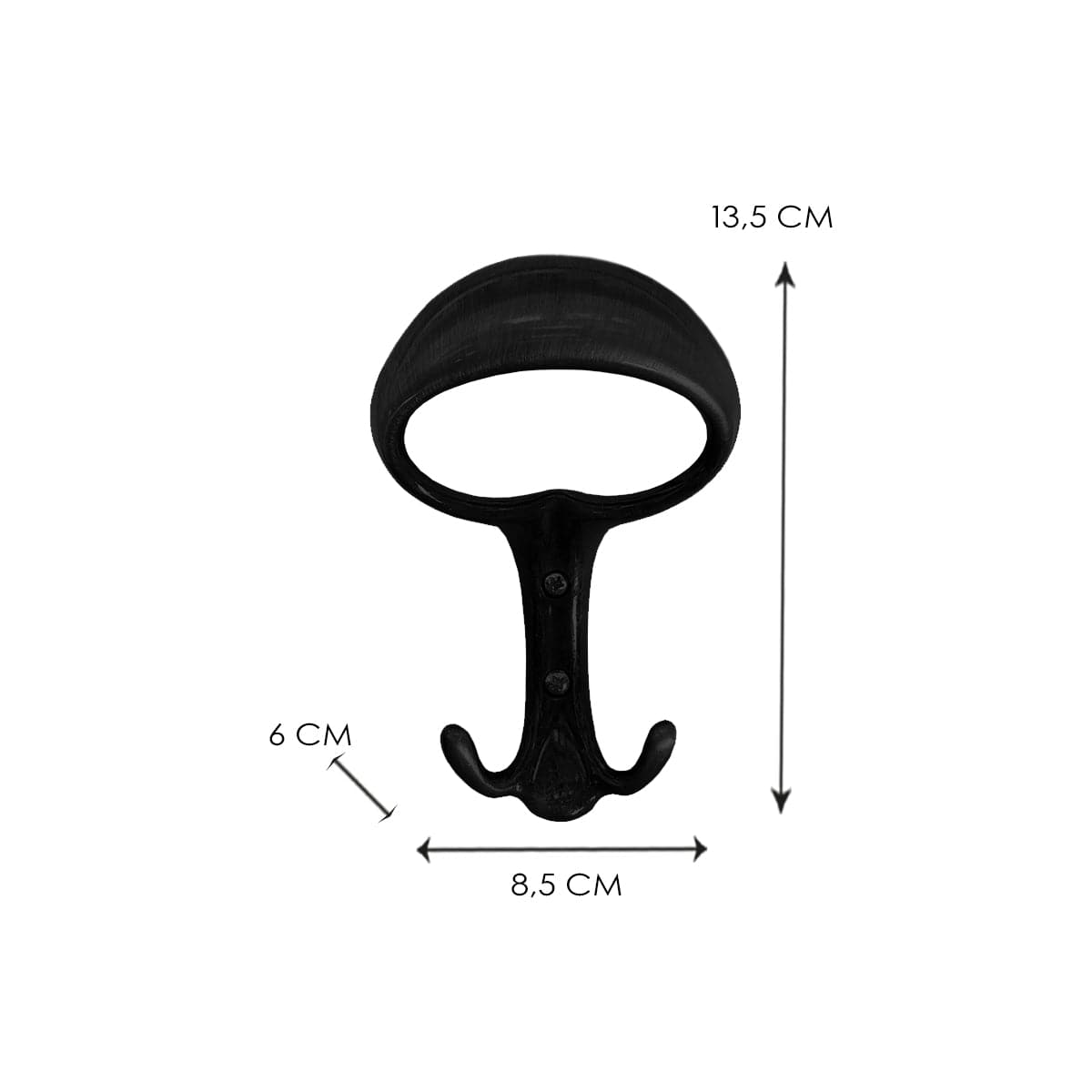 Bricocenter MATT BLACK ZAMAK COAT HOOK