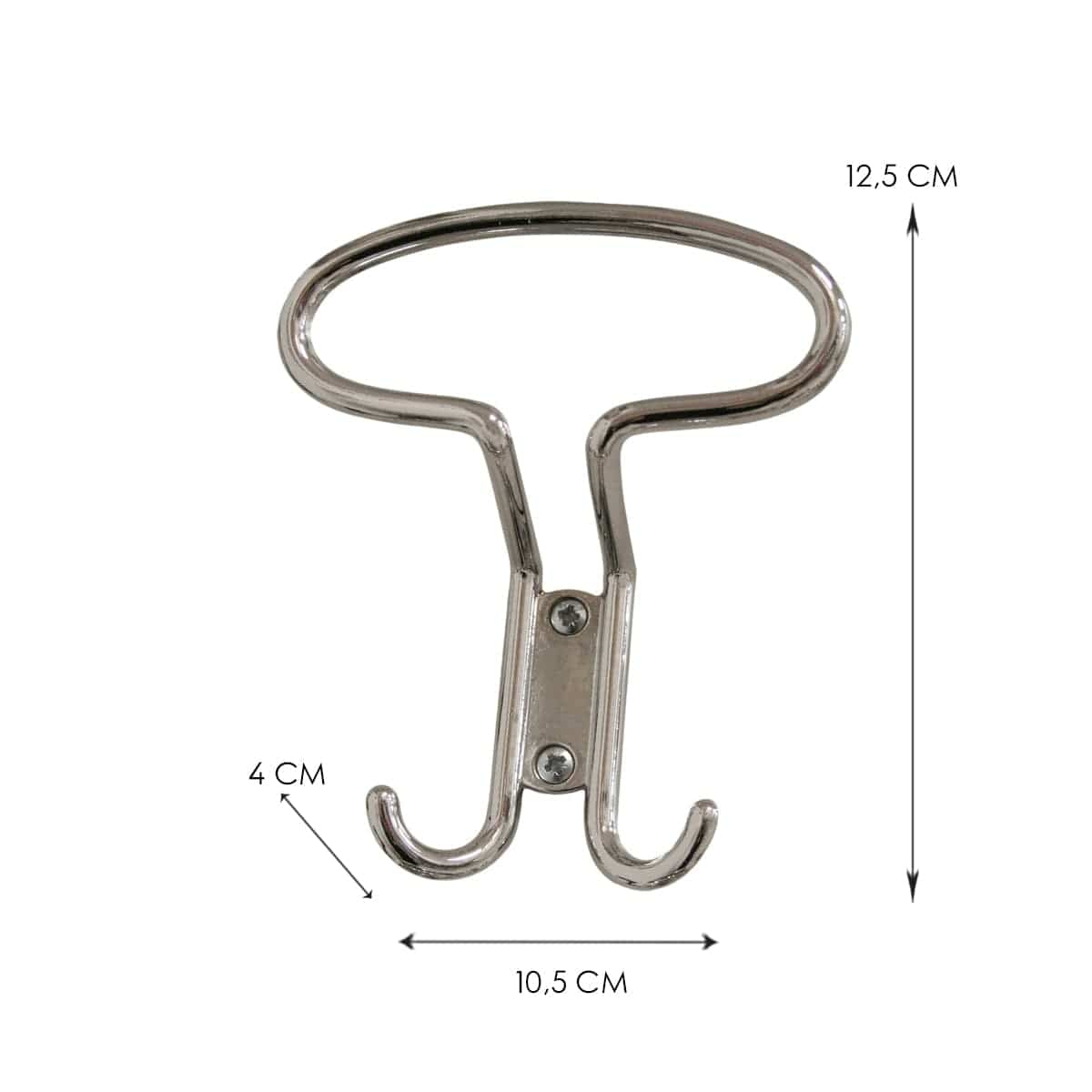 Bricocenter ZAMAK CHROME-PLATED COAT HOOK, H12.5X10.5 CM