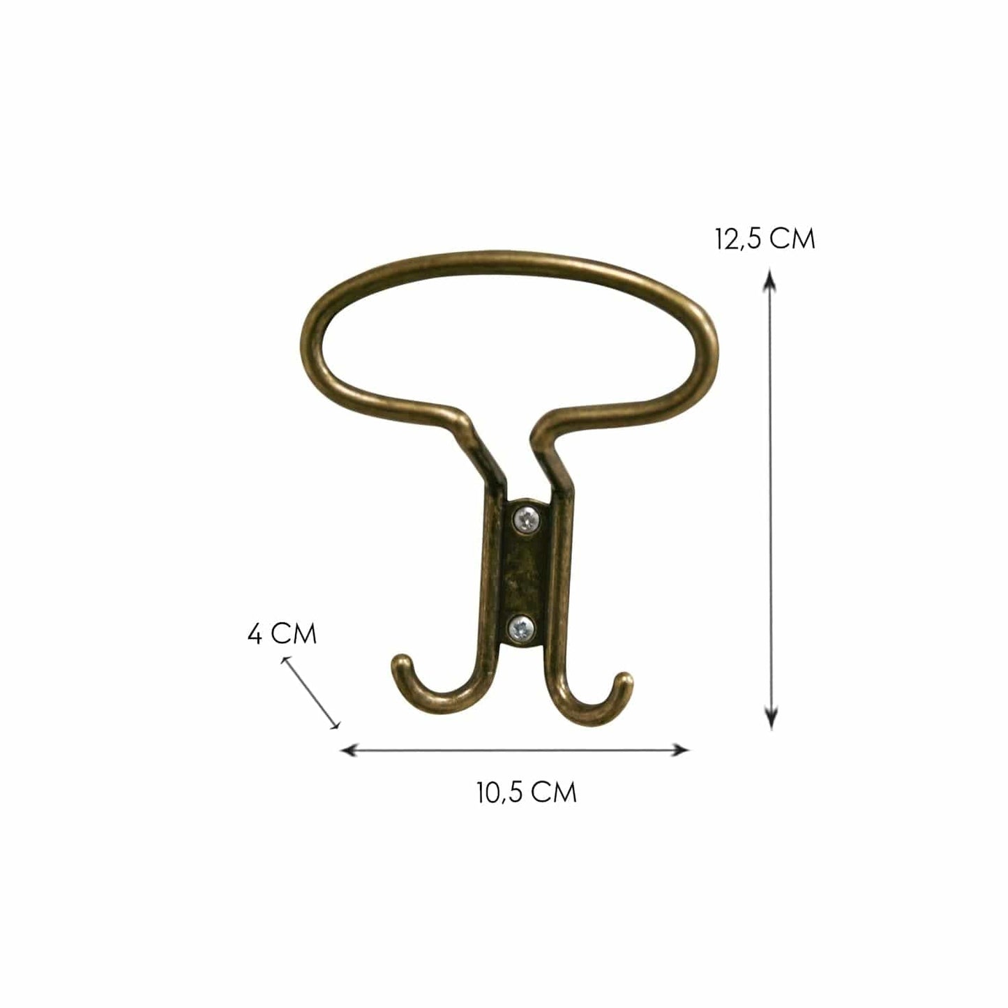 Bricocenter ZAMAK BRONZE-PLATED COAT HOOK, H12.5X10.5 CM