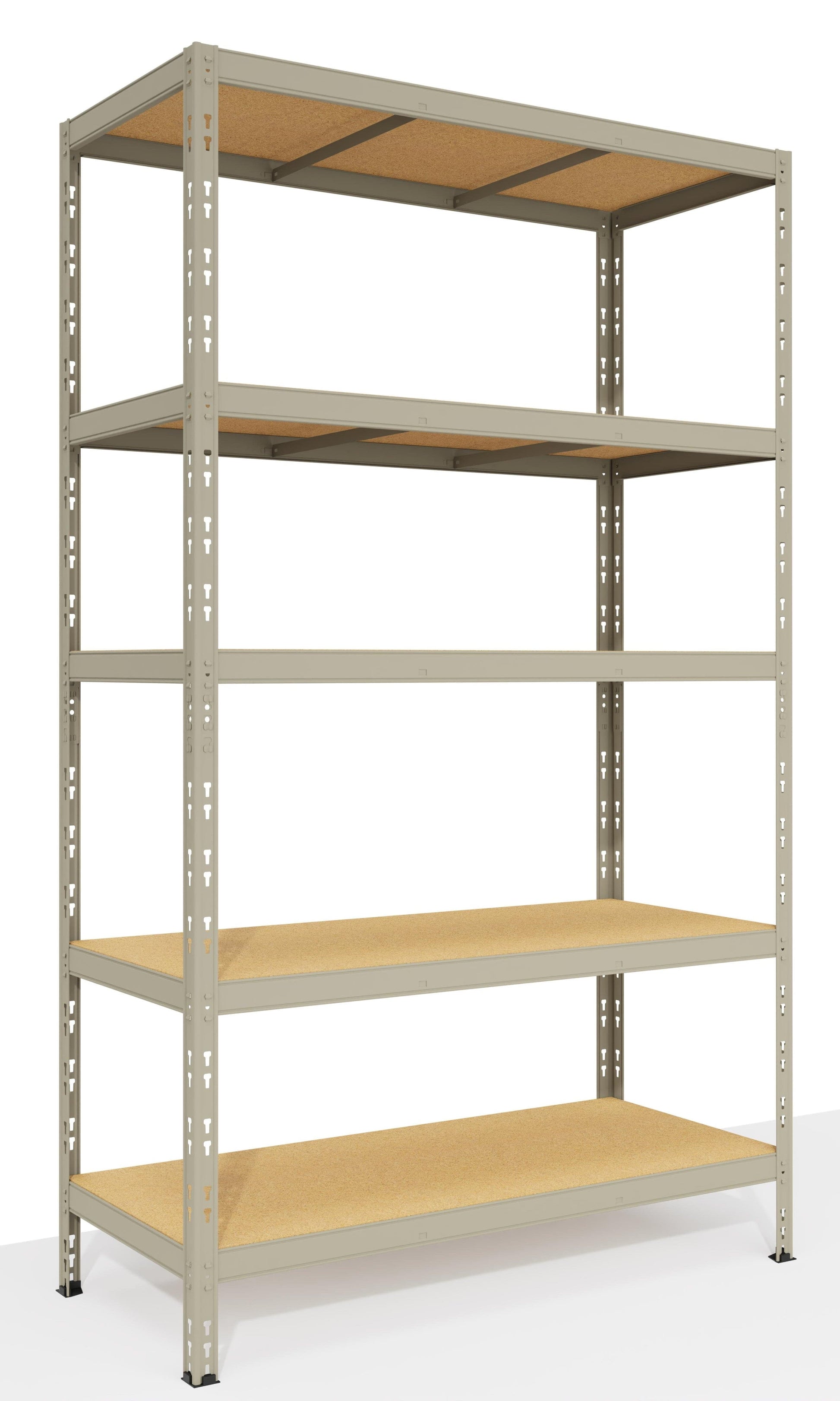 Bricocenter Metal and Wood Shelf L100xW50xH200cm, 300 kg, 5 Shelves Gray Spaceo