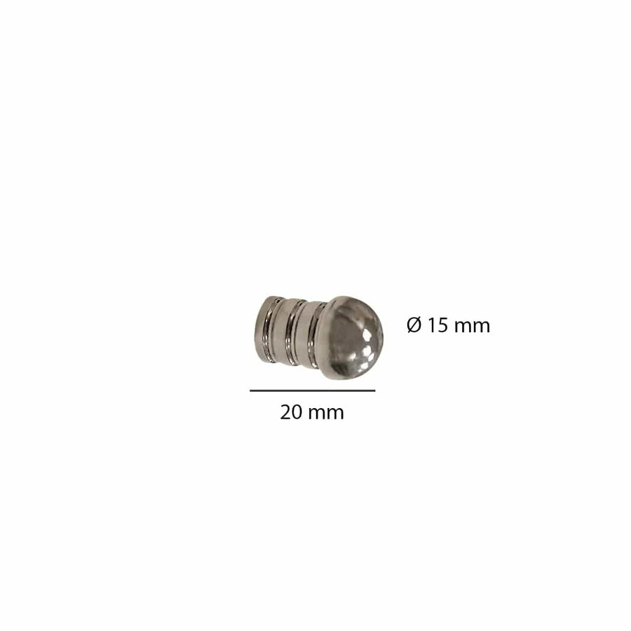 Bricocenter 2 CHROME-PLATED ZAMAK KNOBS D 15 MM