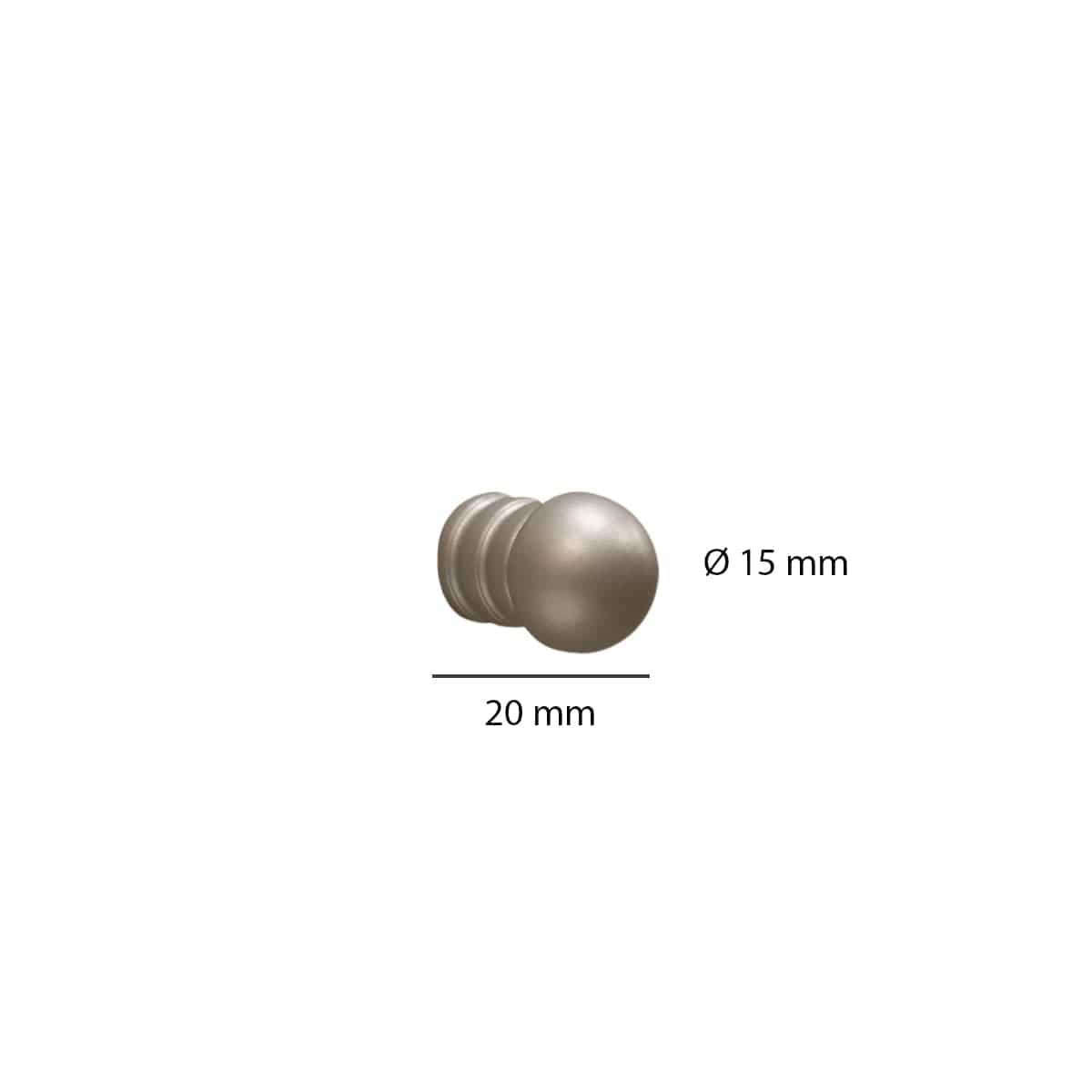 Bricocenter 2 D 15 MM SATIN ZAMAK KNOBS