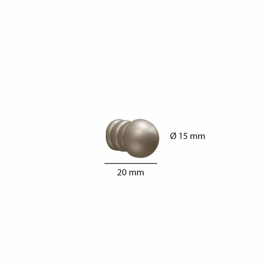 Bricocenter 2 D 15 MM SATIN ZAMAK KNOBS