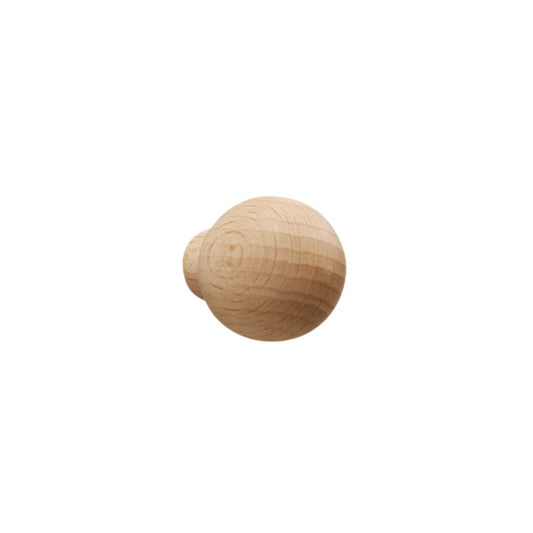 2 D 40 MM KNOBS IN RAW BEECHWOOD