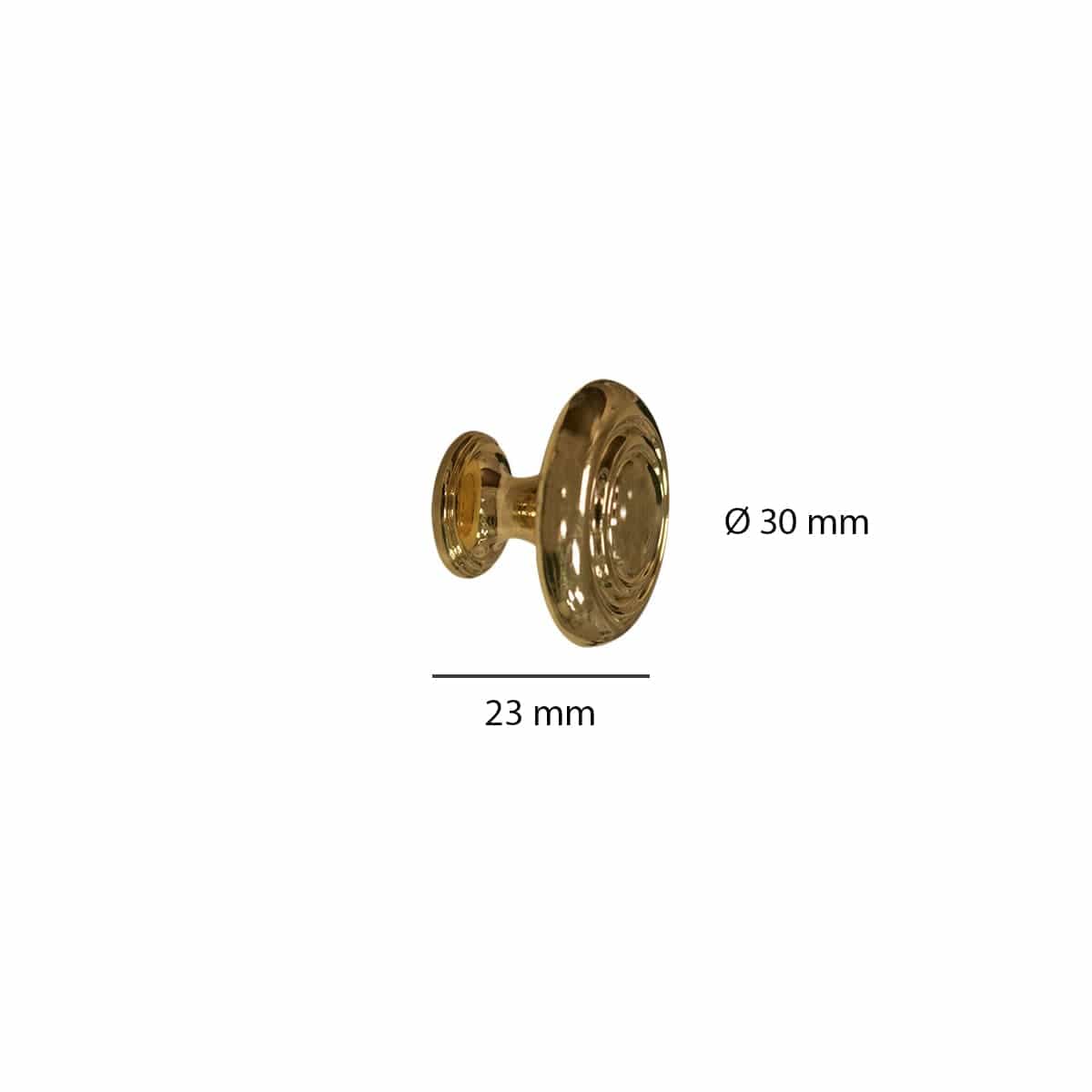 Bricocenter 2 D 30 MM POLISHED GOLD ZAMAK KNOBS