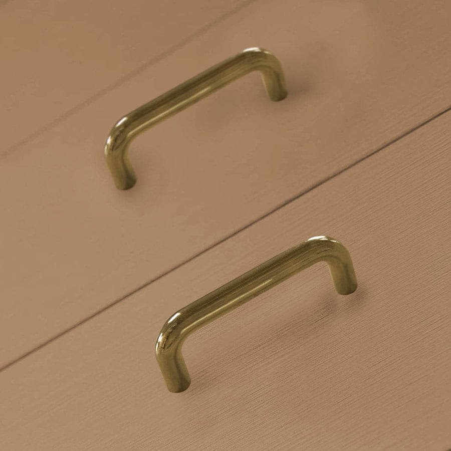 Bricocenter 2 HANDLES 64 MM CENTRE DISTANCE IN POLISHED GOLD ZAMAK