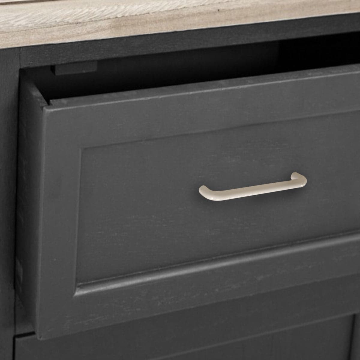 2 HANDLES 96 MM CENTRE DISTANCE ZAMAK WHITE