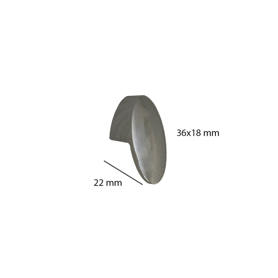 Bricocenter 2 CHROME-PLATED RECYCLED PLASTIC 36X18MM KNOBS