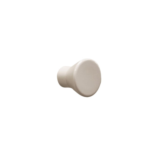 2 D 22 MM WHITE PLASTIC KNOBS