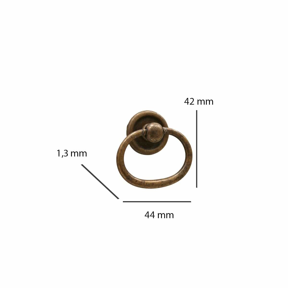 Bricocenter 2 KNOBS 44X42MM ZAMAK BRONZE
