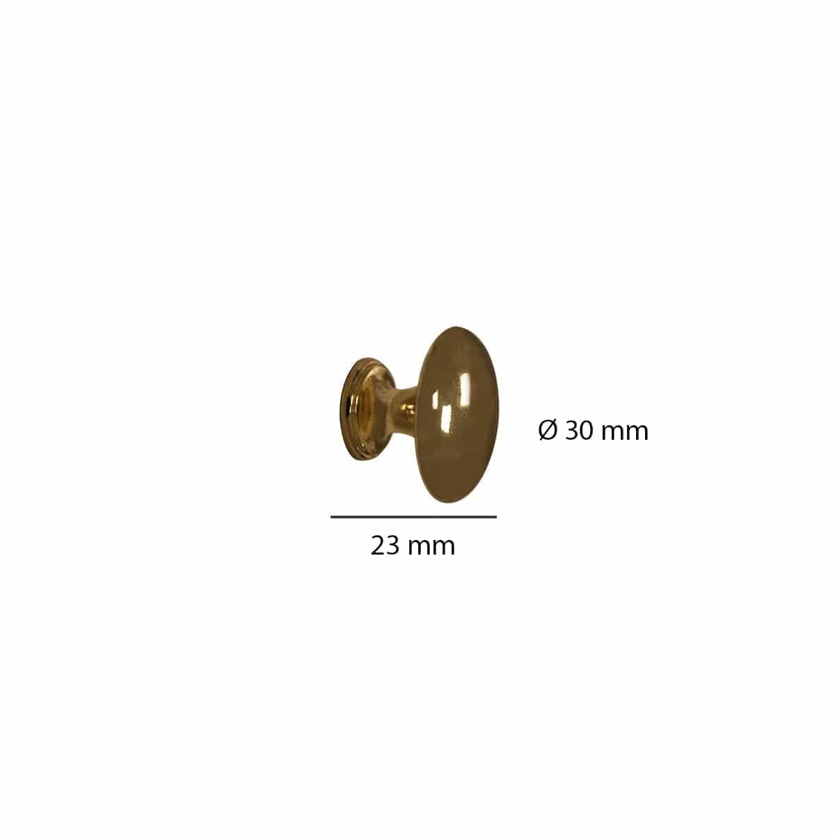 Bricocenter 2 D 30 MM POLISHED GOLD ZAMAK KNOBS