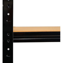 POKERINO BLACK/WOOD 3-SHELF 40X40X100H CAPACITY 65KG - best price from Maltashopper.com BR410007602