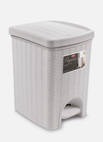 ELEGANCE WHITE PLASTIC DUSTBIN 20LT