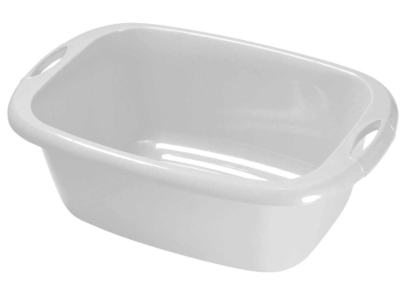 CREAM PLASTIC RECTANGULAR BASIN H15W30D38CM LT22