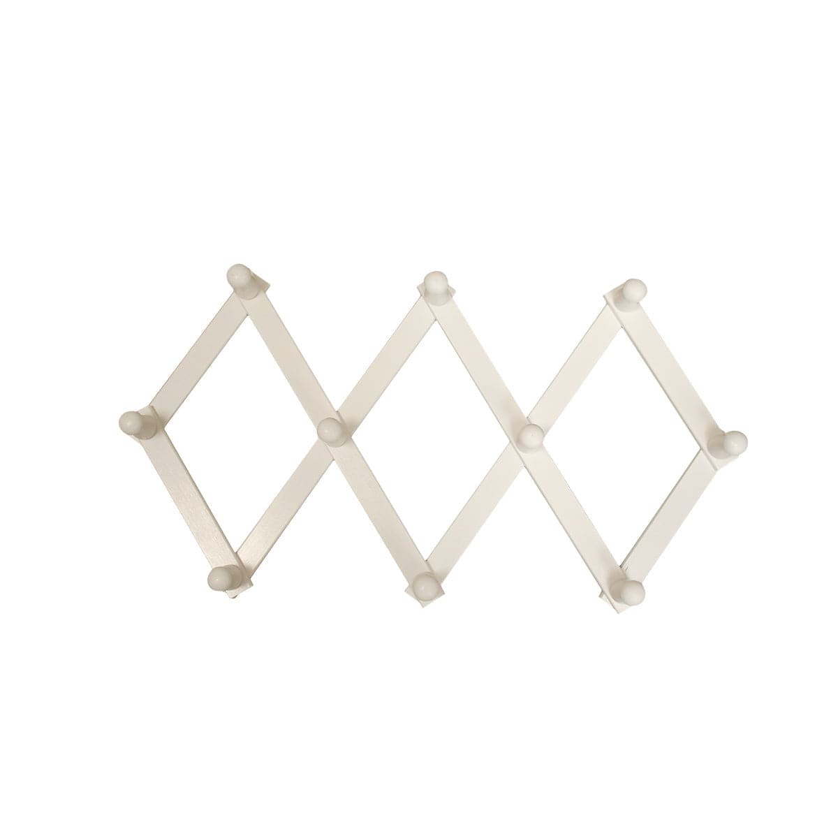 Bricocenter EXTENSIBLE HANGING STAND 10 PLACES LACQUERED WHITE L70xH35 CM