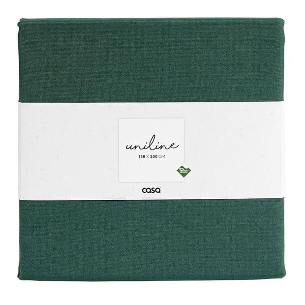 UNILINE Dark green tablecloth W 138 x L 200 cm - best price from Maltashopper.com CS615818