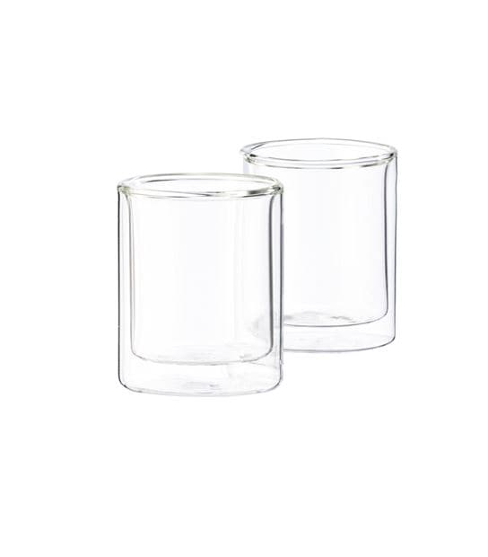 RELAX Wall glass set of 2 transparent H 7 cm - Ø 6 cm