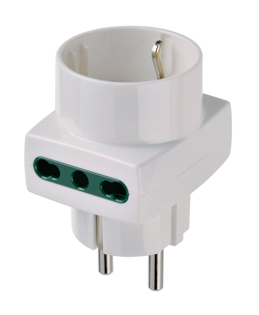 Bricocenter ADAPTER SCHUKO UNIVERSAL PLUG WHITE