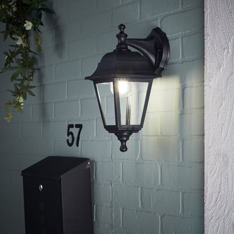 Bricocenter WALL LIGHT SIMA PLASTIC BLACK 19.5X15.3X34.5 CM E27=60W REVERSIBLE IP44