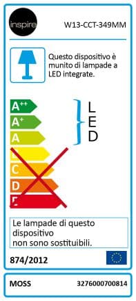 Bricocenter MOSS UNDERCABINET PLASTIC WHITE 35 CM LED 4W CCT WITH SWITCH