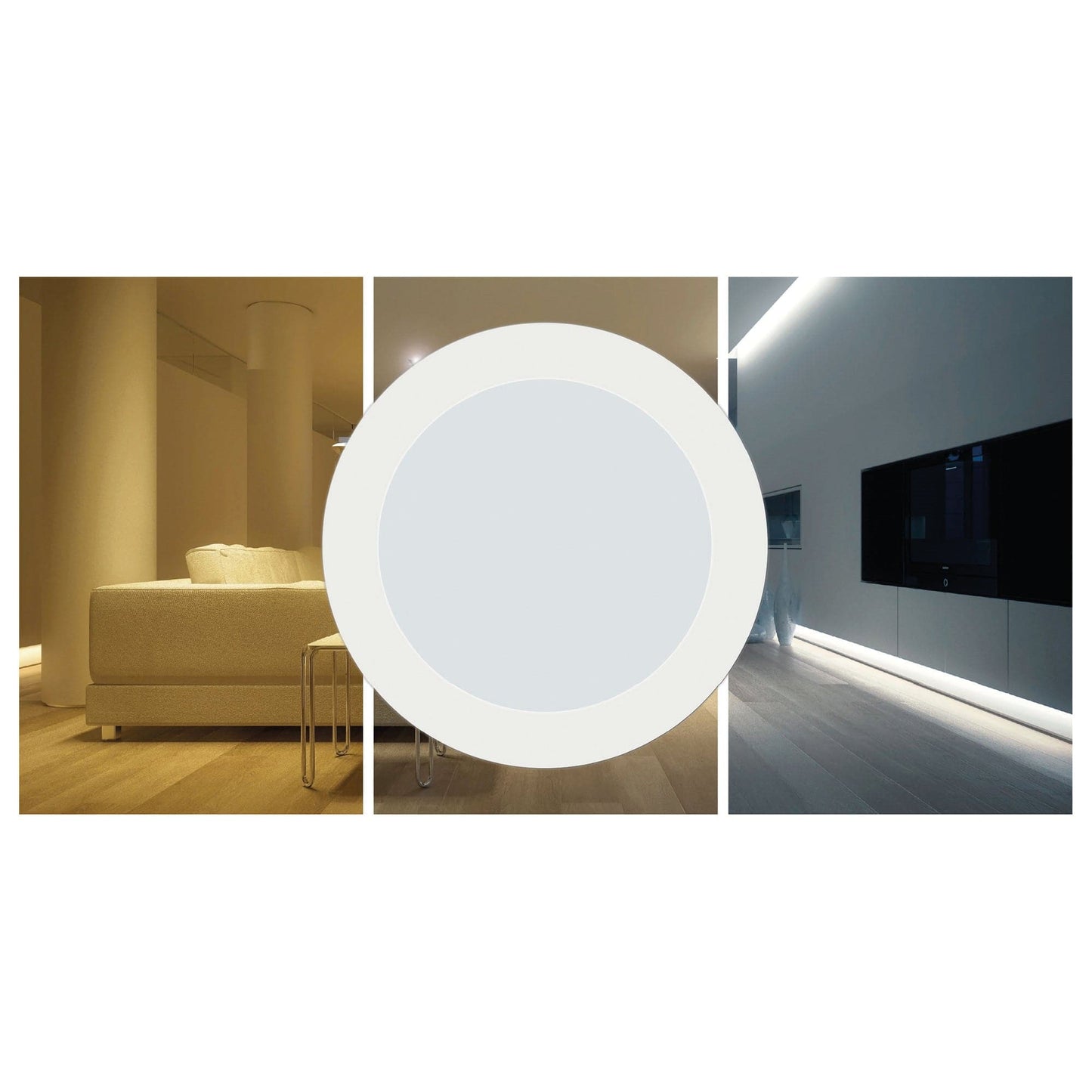 Bricocenter RECESSED SPOTLIGHT SMART ALUMINIUM WHITE D15.5 CM LED 12W CCT DIMMABLE