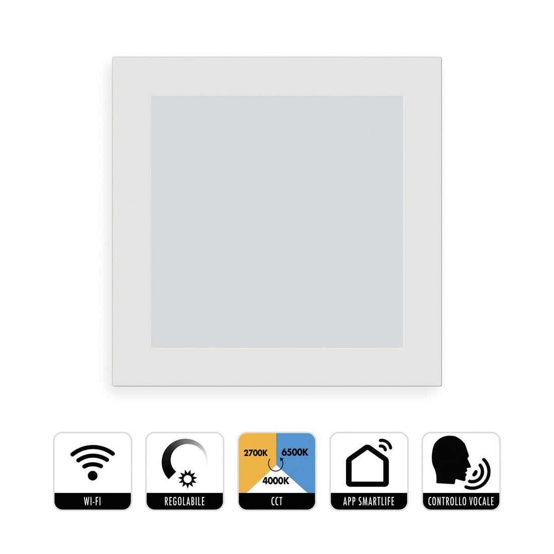 RECESSED SPOTLIGHT SMART SQUARE WHITE 8X8CM LED 3W CCT DIMMABLE - best price from Maltashopper.com BR420006024