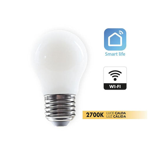 LED BULB SMART E27=40W MINI FROSTED SPHERE WARM LIGHT