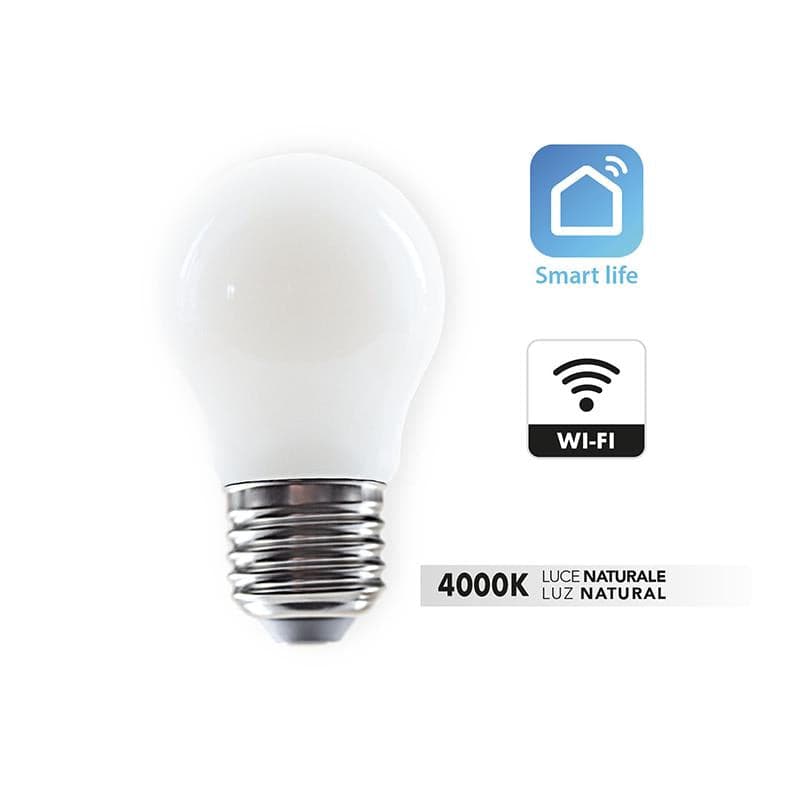 LED BULB SMART E27=40W MINI FROSTED SPHERE NATURAL LIGHT