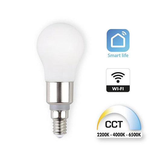 Bricocenter LED BULB SMART E14=40W MINI FROSTED SPHERE CCT