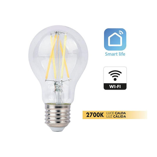 LED BULB SMART E27=75W DROP TRANSPARENT WARM LIGHT