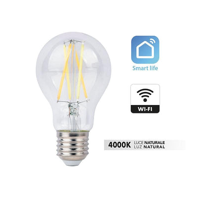 LED BULB SMART E27=75W DROP TRANSPARENT NATURAL LIGHT - best price from Maltashopper.com BR420006067