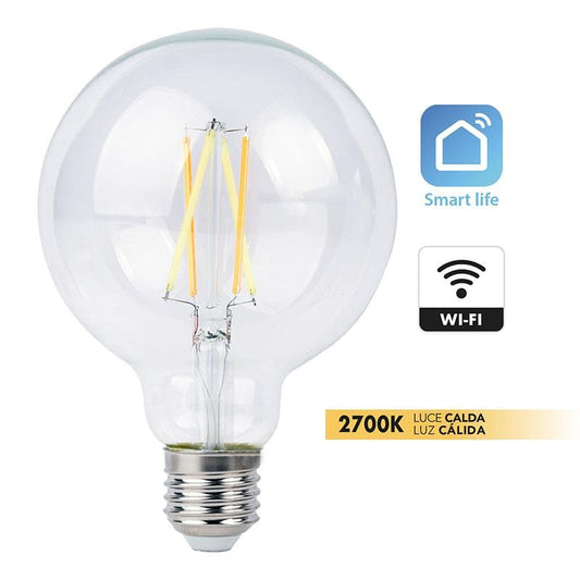 LED BULB SMART E27=75W GLOBE TRANSPARENT WARM LIGHT