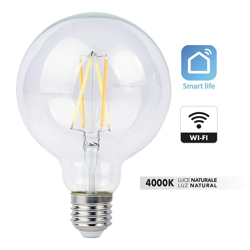 LED BULB SMART E27=75W GLOBE TRANSPARENT NATURAL LIGHT