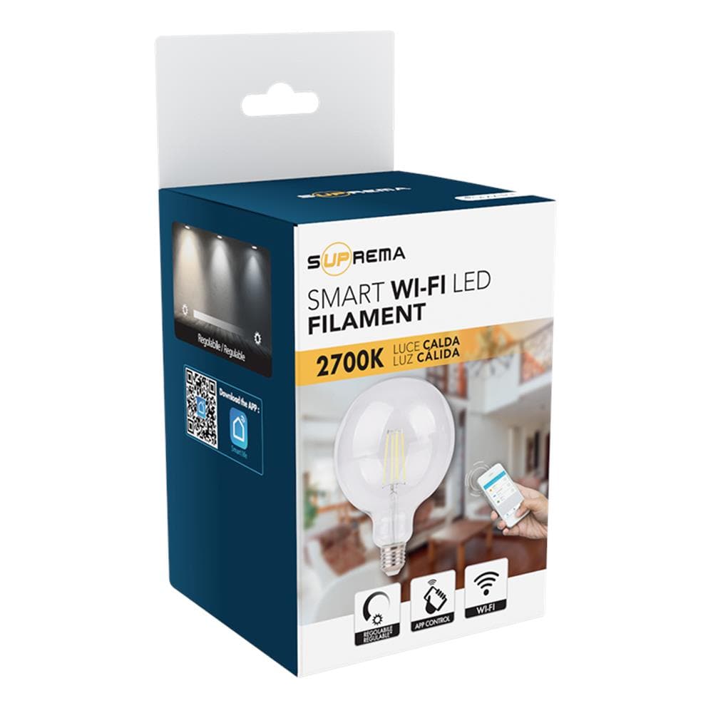 LED BULB SMART E27=75W GLOBE BIG TRANSPARENT WARM LIGHT