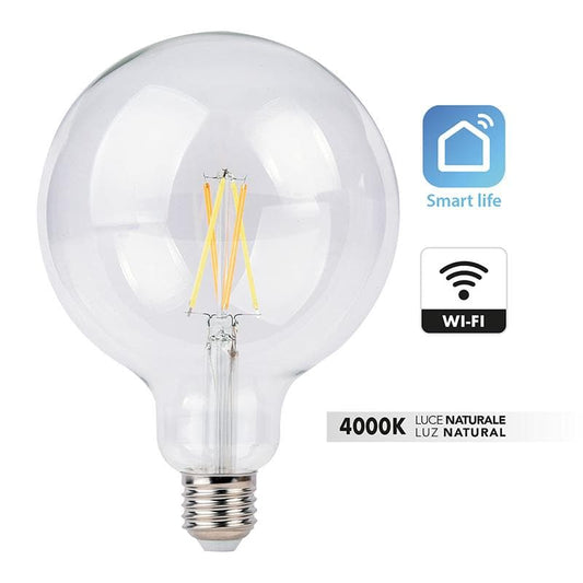 LED BULB SMART E27=75W GLOBE LARGE TRANSPARENT NATURAL LIGHT