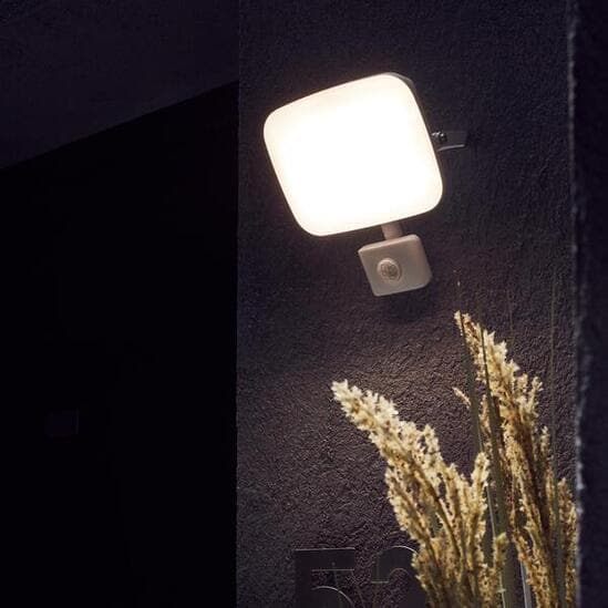 Bricocenter KANTI ALUMINIUM PROJECTOR WHITE LED 30W IP44 WITH MOTION SENSOR