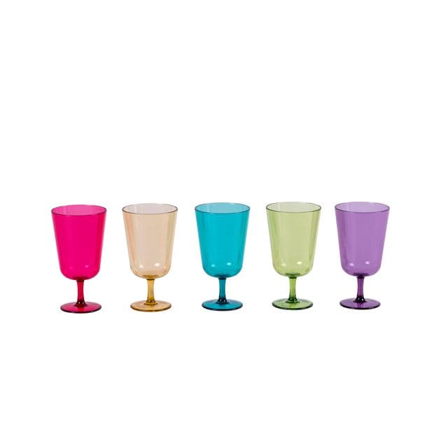 Casa BORA Wine glass 5 various colours H 14.5 cm - Ø 8 cm