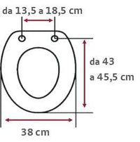 SAGITTARIO DISABLED TOILET SEAT OPEN WHITE