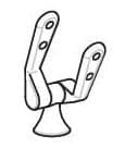 PAIR OF CHROME TOILET SEAT HINGES - best price from Maltashopper.com BR430003822