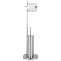 TOILET ROLL HOLDER AND TOILET BRUSH CIRCLE SENSEA BRUSHED D 205, H 73.7 CM STAINLESS STEEL