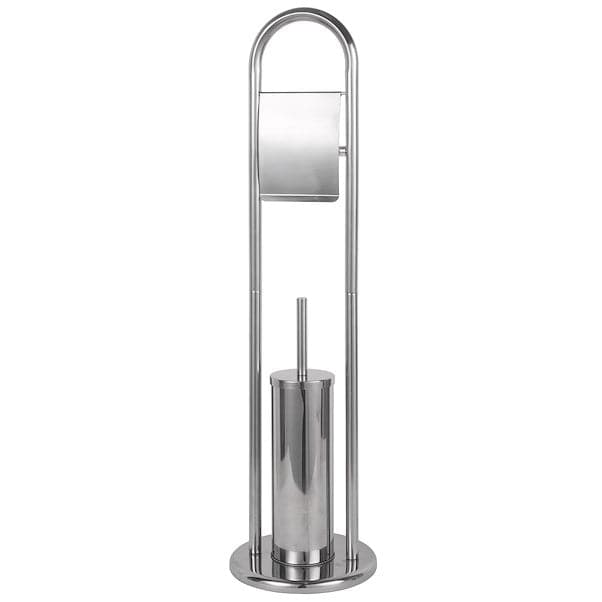 TOILET ROLL HOLDER AND TOILET BRUSH CANCUN SENSEA D 21,5, H 80,5 CM STAINLESS STEEL