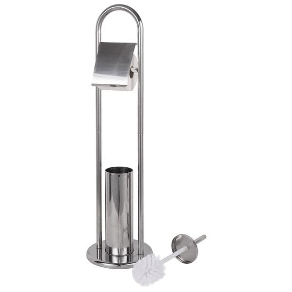 TOILET ROLL HOLDER AND TOILET BRUSH CANCUN SENSEA D 21,5, H 80,5 CM STAINLESS STEEL