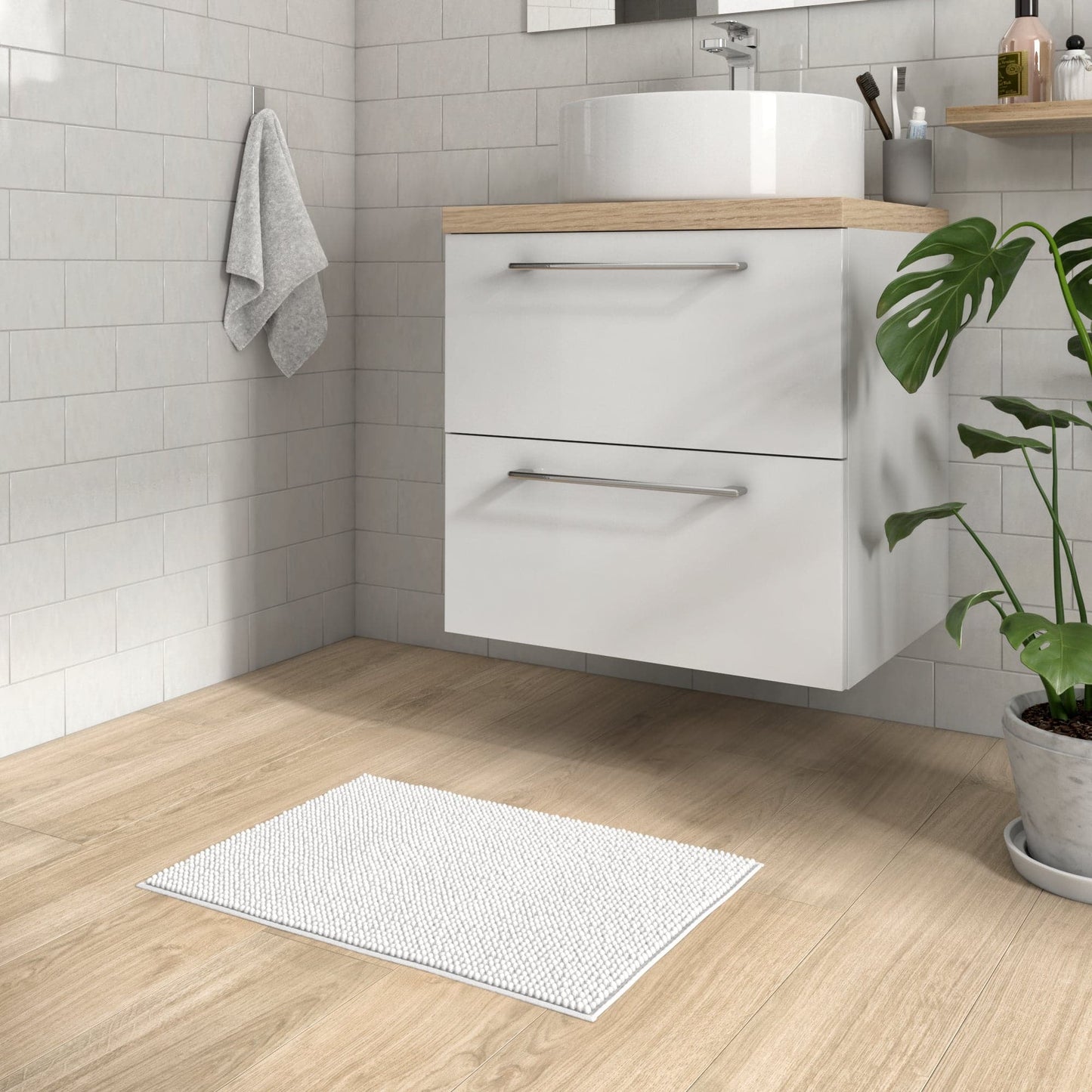 EASY 40X60 WHITE SENSEA BATHROOM CARPET