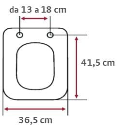 WC SEAT REMIX SHAPE D WHITE - METAL HINGES - SLOW CLOSING - TOP FIX