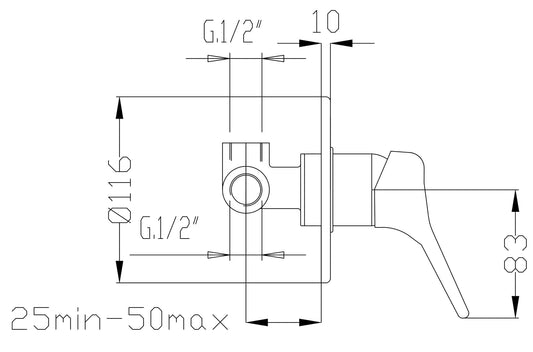 Bricocenter MERCUR CHROME CONCEALED SHOWER MIXER