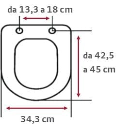 WC SEAT MOD. CLODIA/ESEDRA THERMOSETTING POLISHED WHITE