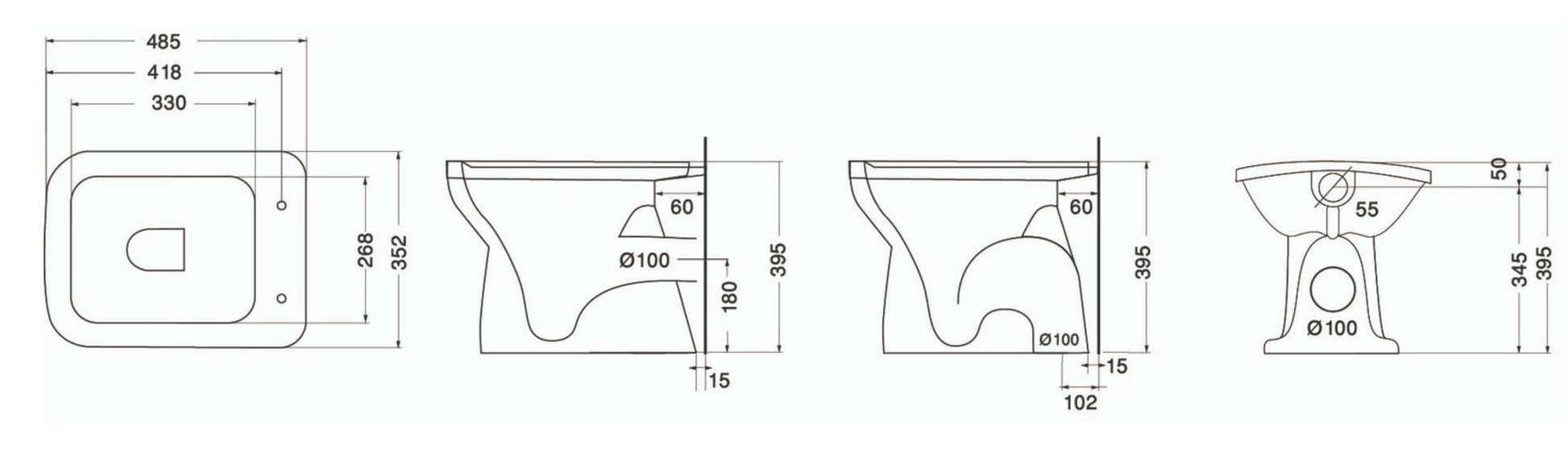 JASMINE TOILET FLOOR DRAIN