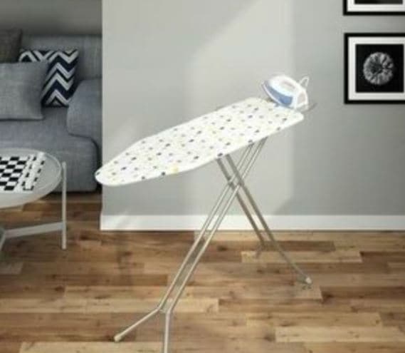 Bricocenter IRONING BOARD 114X36CM WITH IRONING BOARD HOLDER AND COVER SIZE M IN ORGANIC COTTON - CUPID